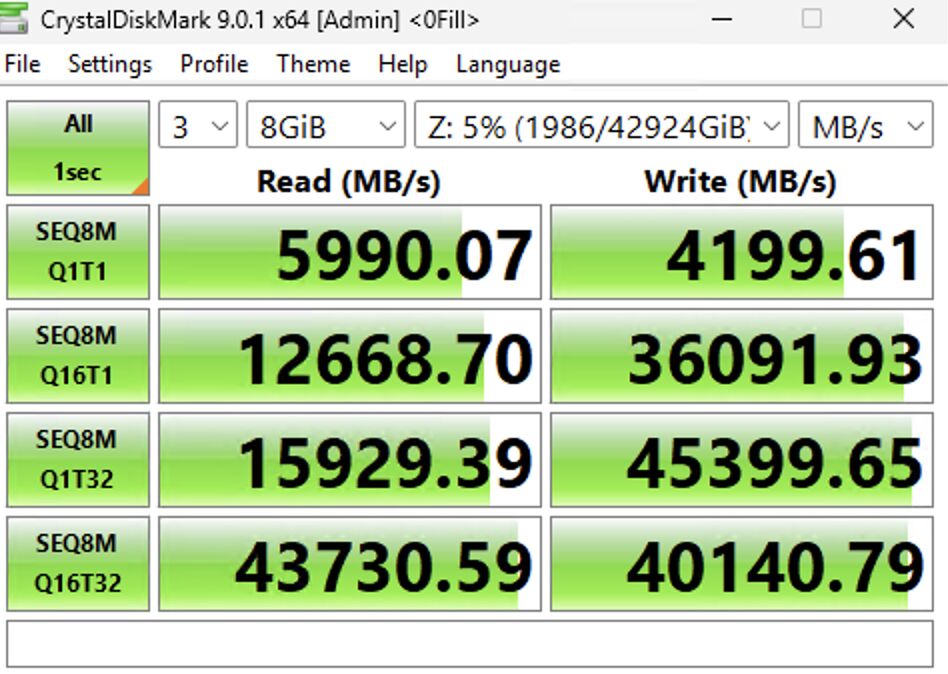 Chimera Crystal Disk Mark Throughput with SMB Direct
